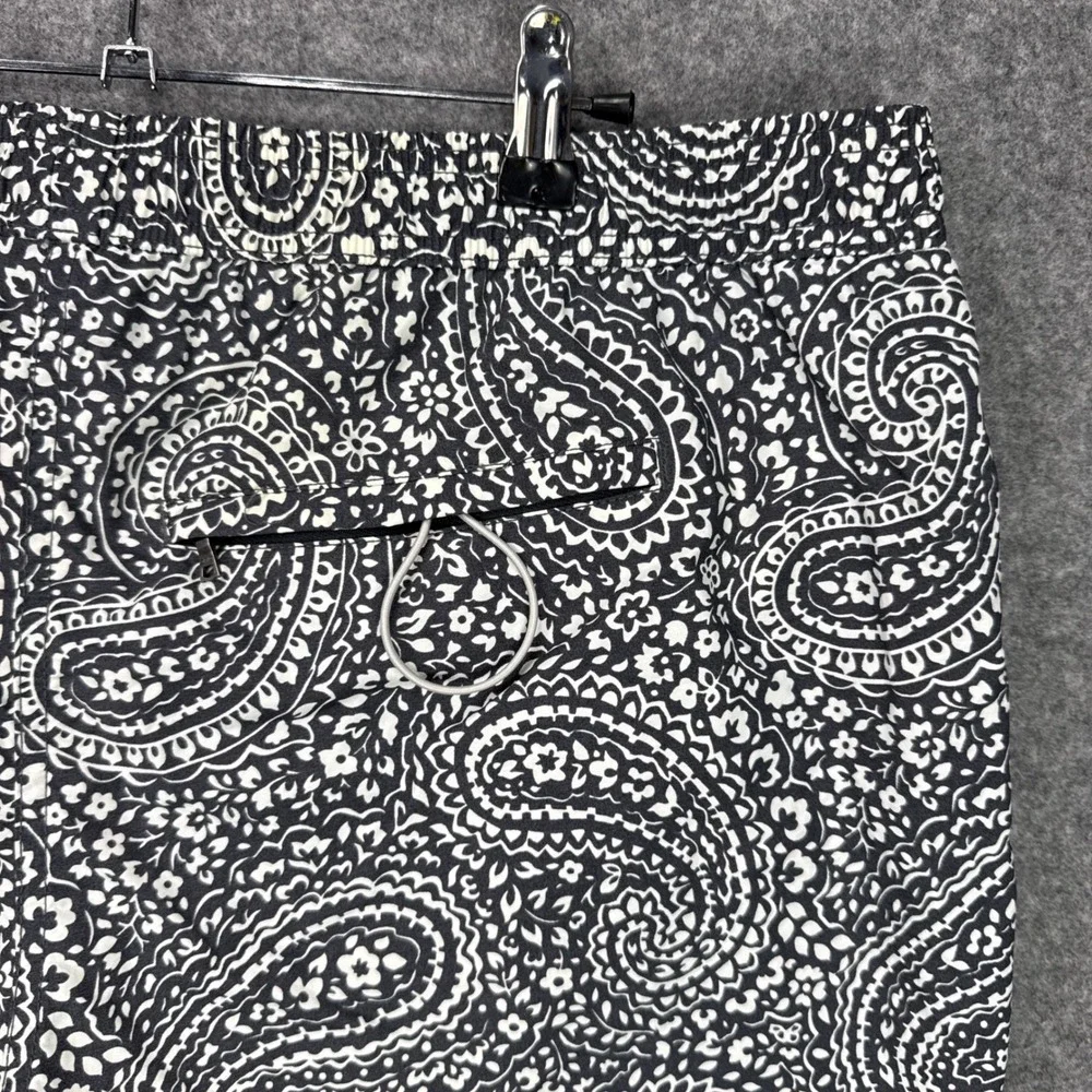 Onia Swim Trunks XXL Navy White Paisley Nylon Mesh Lined Spanish Fabric Shorts